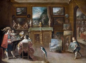 A Visit to the Art Dealer by Frans II Francken the Younger